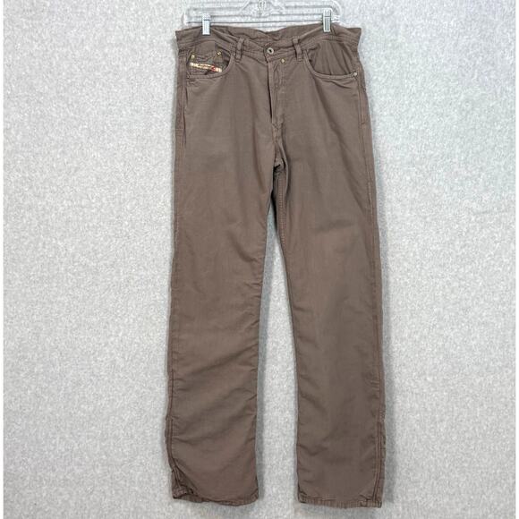 Diesel Industries Pants Size 33 Button Fly Cotton Linen Casual - Picture 1 of 16